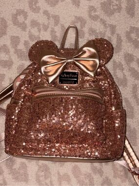 Loungefly Rose Gold Sequin Mini Backpack